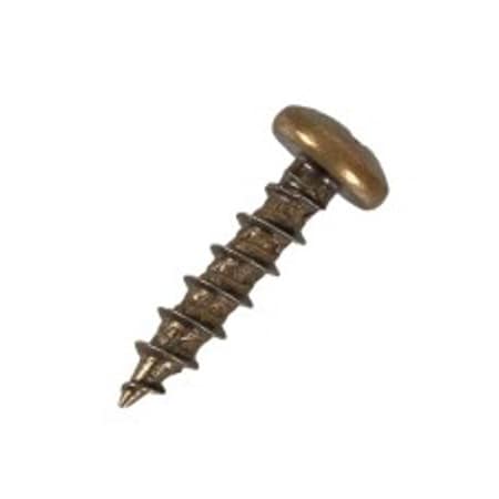 Csh Wood Screw, #6, 5/8 in, Plain Brass Pan Head Phillips Drive, 25000 PK 0.PPC06058AB
